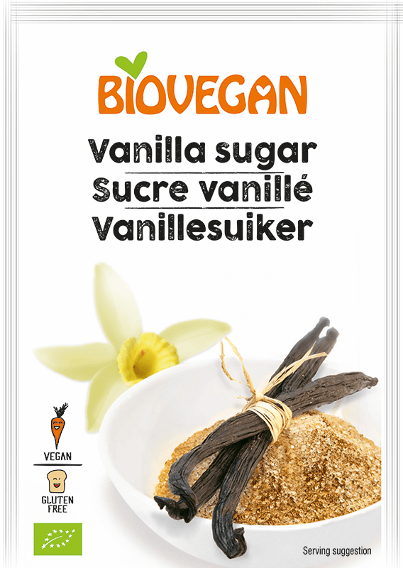 Biovegan Sucre vanille sans lactose et sans gluten bio 4x8g